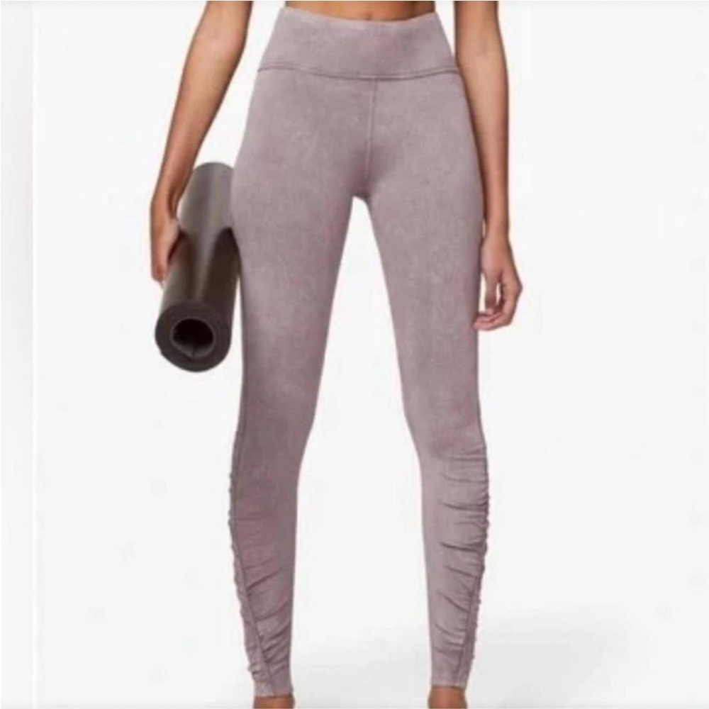 Lululemon Inner Glow Tight 28” Washed Half Moon Cotton-Lycra Leggings Size 4
